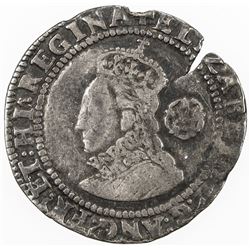 ENGLAND: Elizabeth I, 1558-1603, AR sixpence (2.88g), 1578. F-VF