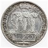 Image 2 : SAN MARINO: AR 20 lire, 1931-R, KM-11, attractive light tone, About Unc.