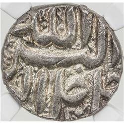 MUGHAL: Jahangir, 1605-1628, AR rupee, Berar, Ilahi 4x. NGC MS63