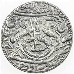 AWADH: Wajid Ali Shah, 1847-1856, AR rupee (11.09g), Lucknow, AH1237 year 3. EF