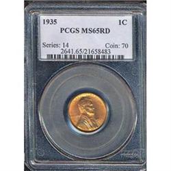 1935 1C Cent PCGS MS65RD