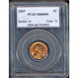 1937 1C Cent PCGS MS66RD