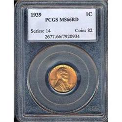 1939 1C Cent PCGS MS66RD