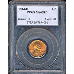 1944-D 1C Cent PCGS MS66RD