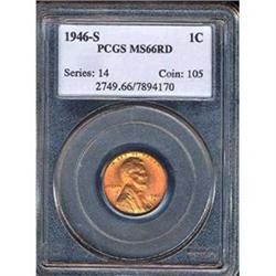 1946-S 1C Cent PCGS MS66RD