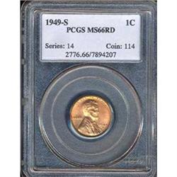 1949-S 1C Cent PCGS MS66RD