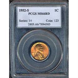 1952-S 1C Cent PCGS MS66RD