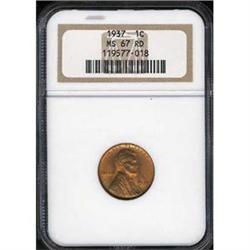 1937 1C Cent NGC MS67RD