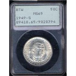 1949-S BTW 50C Half Dollar PCGS MS65