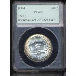 1951 BTW 50C Half Dollar PCGS MS65