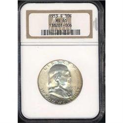 1953-S 50C Half Dollar NGC MS65