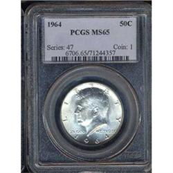 1964 50C Half Dollar PCGS MS65