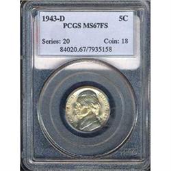 1943-D 1C Cent PCGS MS67FS