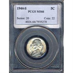 1944-S 5C Nickel PCGS MS66