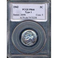 1942 5C Nickel PCGS PR66