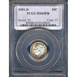 1951-D 10C Dime PCGS MS65FB