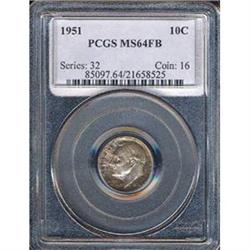 1951 10C Dime PCGS MS64FB