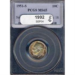 1951-S 10C Dime PCGS MS65