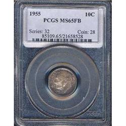 1955 10C Dime PCGS MS65FB