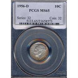 1956-D 10C Dime PCGS MS65