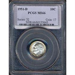 1951-D 10C Dime PCGS MS66