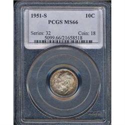 1951-S 10C Dime PCGS MS66