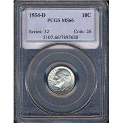 1954-D 10C Dime PCGS MS66