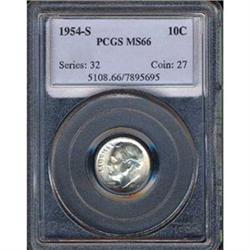 1954-S 10C Dime PCGS MS66