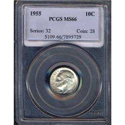 1955 10C Dime PCGS MS66
