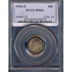 1956-S 10C Dime PCGS MS66