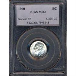 1960 10C Dime PCGS MS66