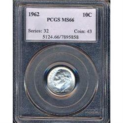 1962 10C Dime PCGS MS66