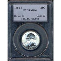 1954-S 25C Quarter PCGS MS66