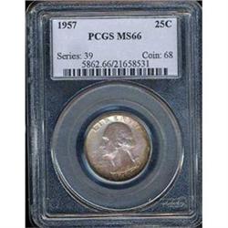 1957 25C Quarter PCGS MS66