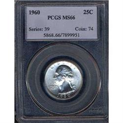 1960 25C Quarter PCGS MS66