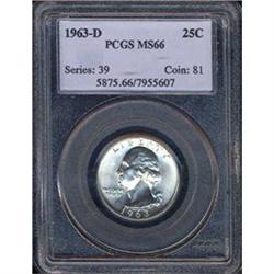 1963-D 25C Quarter PCGS MS66