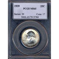 1939 25C Quarter PCGS MS65