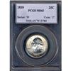 Image 1 : 1939 25C Quarter PCGS MS65