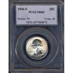 1946-S 25C Quarter PCGS MS65