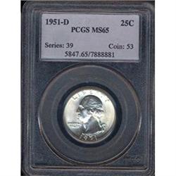 1951-D 25C Quarter PCGS MS65