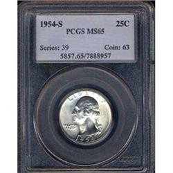 1954-S 25C Quarter PCGS MS65