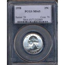 1958 25C Quarter PCGS MS65