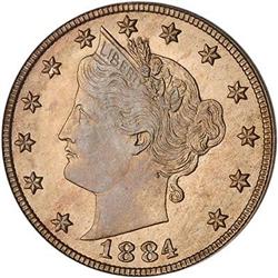 [L#0149] 1884 5c PCGS MS65