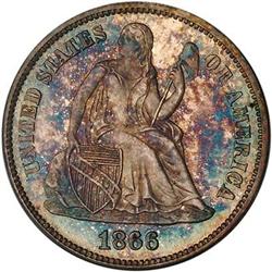 [L#0225] 1866 10C PCGS MS65
