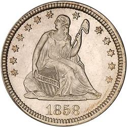 [L#0253] 1858 25c NGC MS65