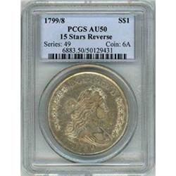 [L#0528] 1799/8 $1 15 Stars PCGS AU50