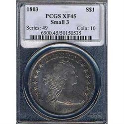 [L#0543] 1803 Sm 3 $1 PCGS EF45
