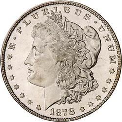 [L#0567] BERMUDA 1878 7/8TFS$1 STRONG PCGS MS65