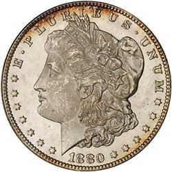 [L#0617] BERMUDA 1880-CC S$1 8/7 REV 78 PCGS MS65