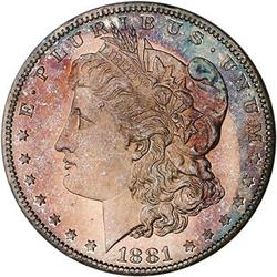 [L#0648] 1881-S $1 PCGS MS67 nicely toned